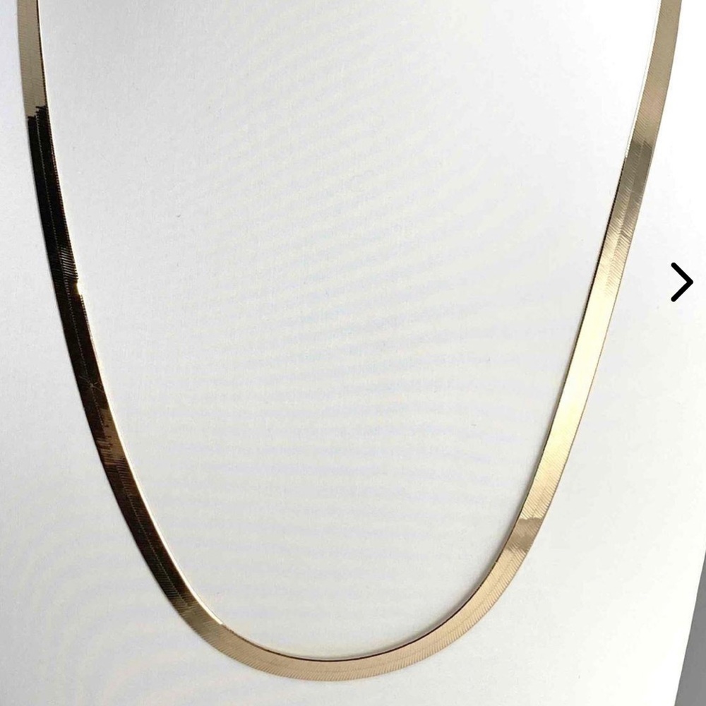 Vintage 20” 14k Italian Gold Herringbone Necklace